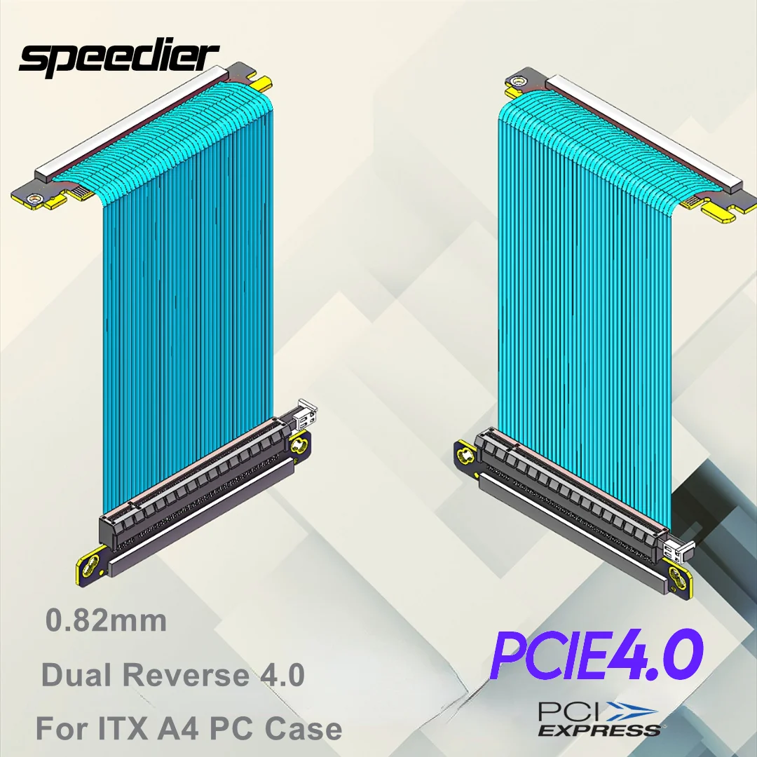 Itx Gpu Riser Pcie 4.0 16X - ダブルリバース Pci-e 4.0 ライザーケーブル 185 ミリメートル垂直