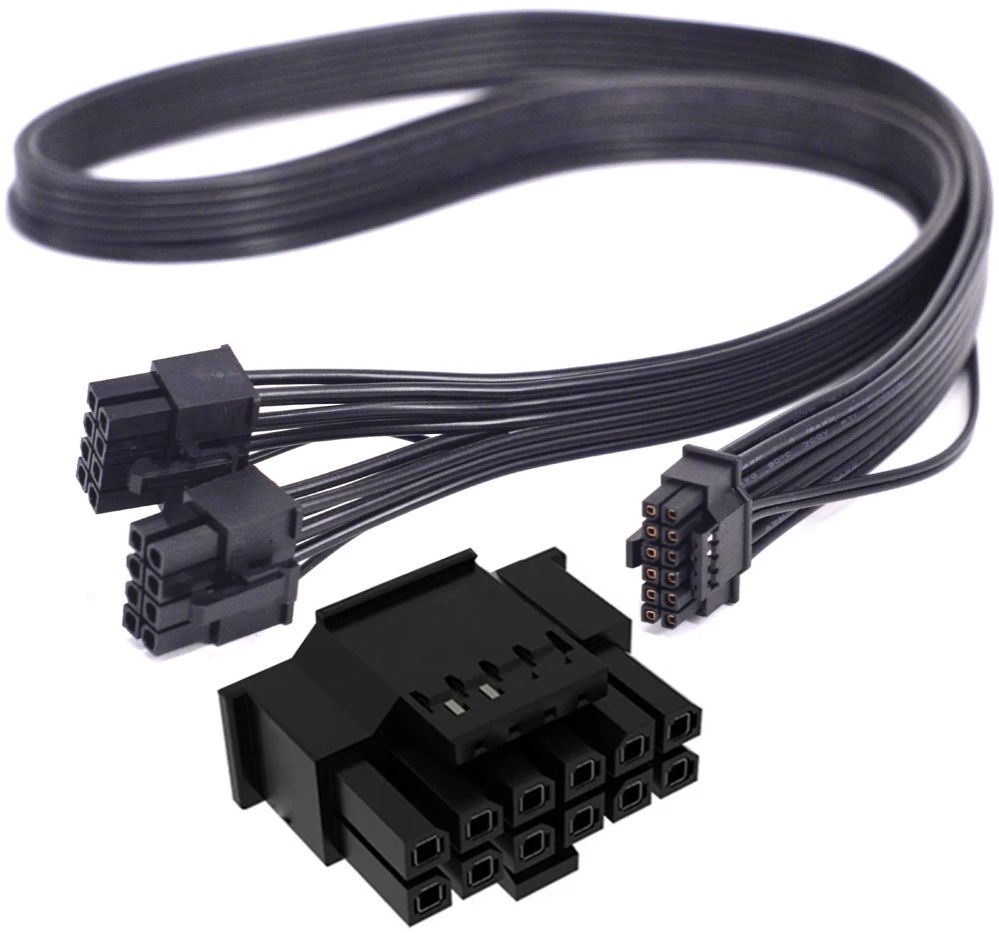 Dual 8Pin To 16Pin 12Vhpwr Cable - 電源ケーブル,Thermaltake,pf1,argb,850w,1000w,1050w,1200w,12vhpwr,pcie 5.0, 8ピンから16ピン,pci-e,rtx4090,4080, 4070