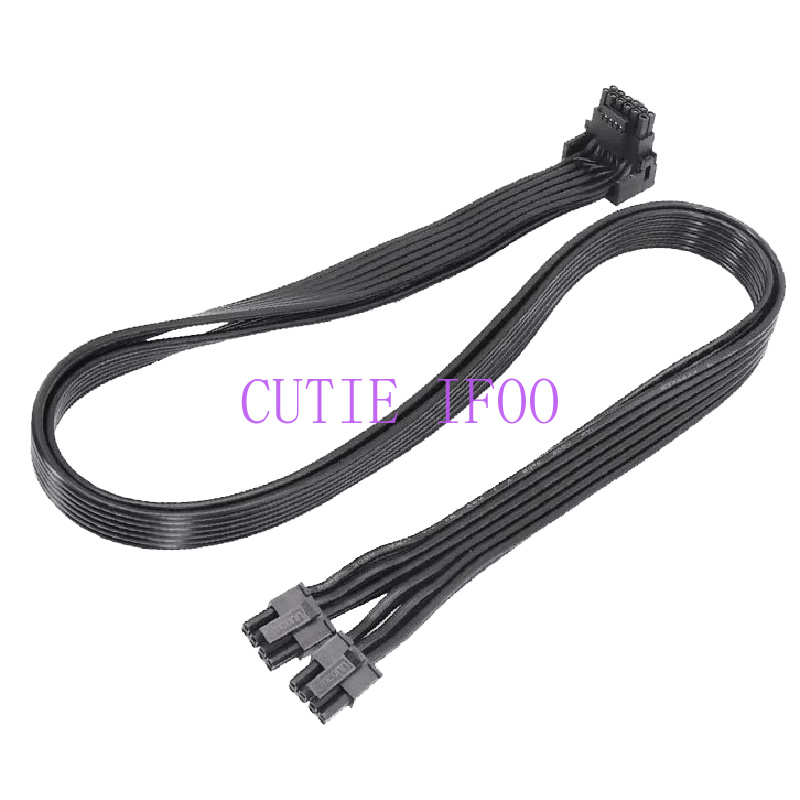 Dual 8Pin To 16Pin 12Vhpwr Cable - ストレートまたはアングルエルボーGPU電源ケーブル、atx3.0、pcie 5.0、12vhpwr、8ピンオスから16ピンオス、dell r740、r740xdに適合