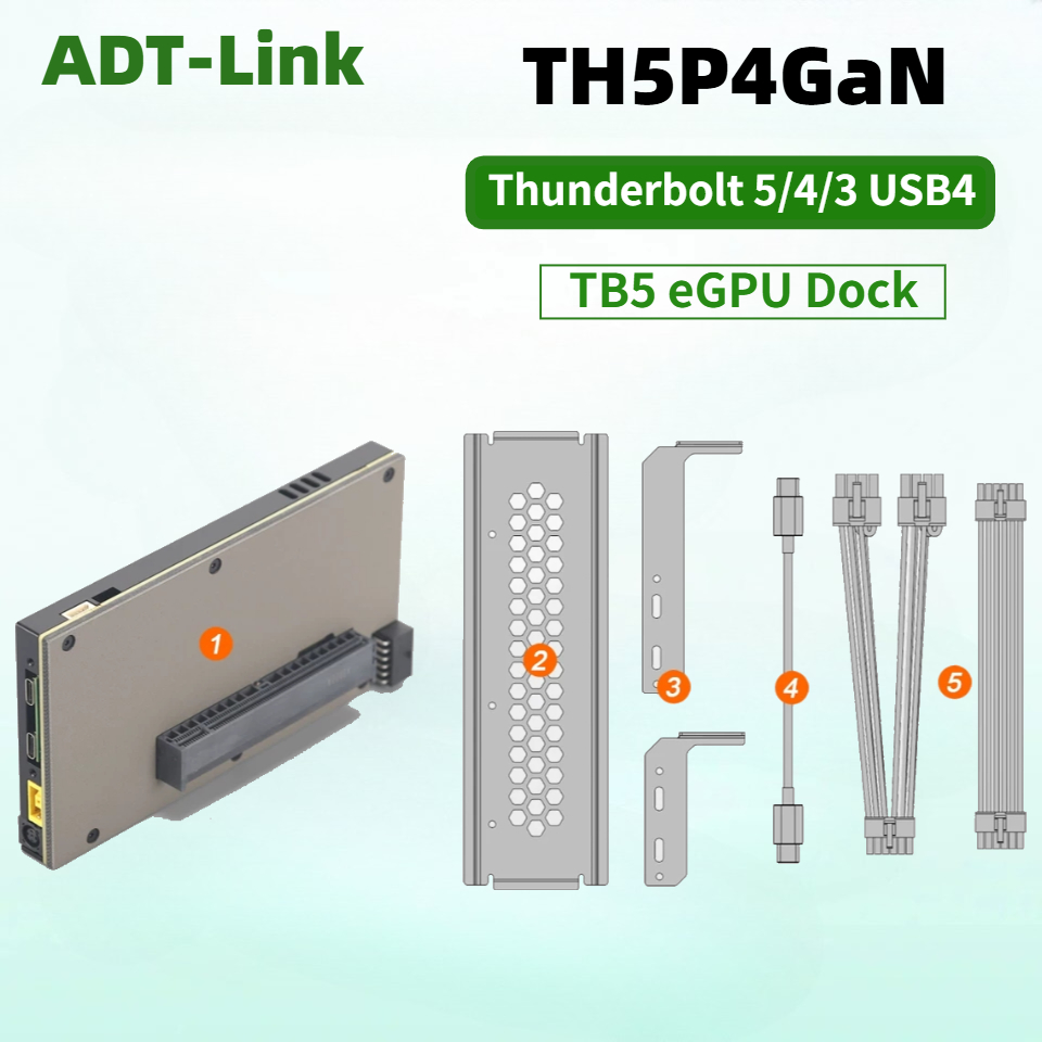 Gpu External Dock Egpu Thunderbolt 4 - TH5P4GaN ノートパソコン用Thunderbolt 5/4 USB4外付けグラフィックカード eGPUドック 金属製ケース