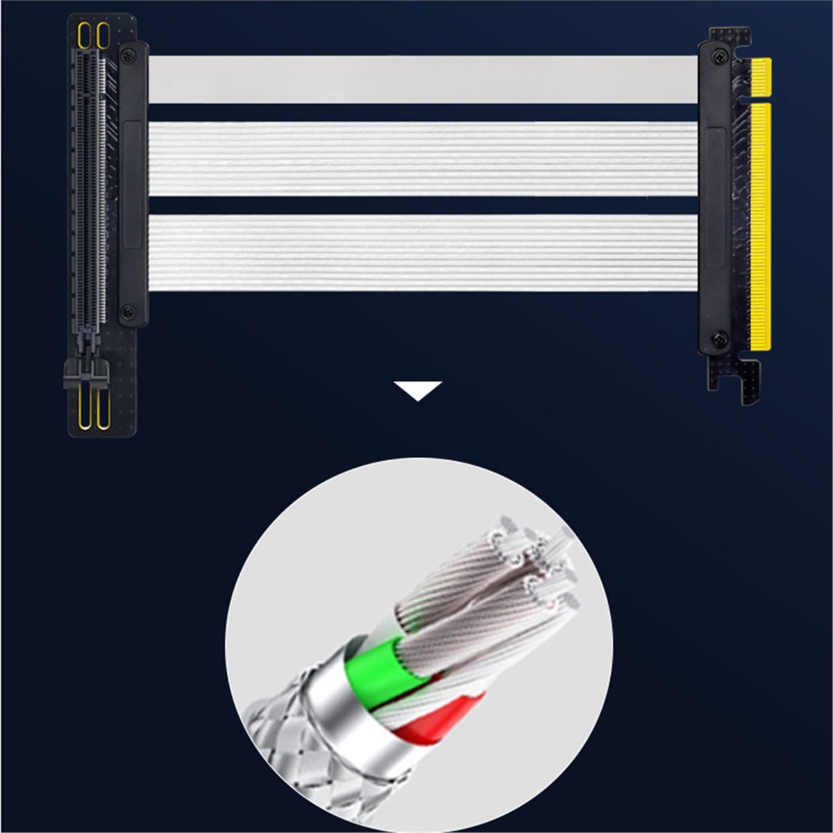 Pcie 5.0 Gpu Riser Cable - HDL PCIe 5.0 X16ライザーケーブル RTX5090、GEN5 SSD用