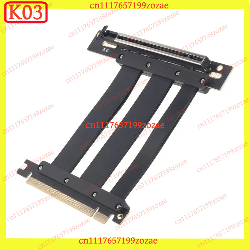 Pcie 5.0 Gpu Riser Cable - K03 PCIe 5.0 X16 90度スロットライザー延長ケーブル 10cm