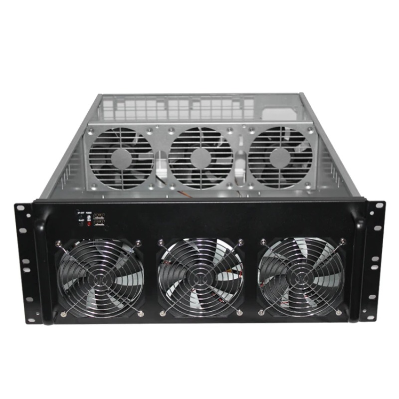 Server Gpu Chassis 4U - 4U 6GPUケース、8GPUケース、サーバーラックマウントシャーシ、6ファン搭載、ATX電源対応、8GPUケース