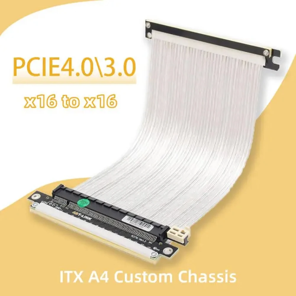 Itx Gpu Riser Pcie 4.0 16X - シルバーホワイトリバース PCIE 4.0 シールドライザー PCI Express