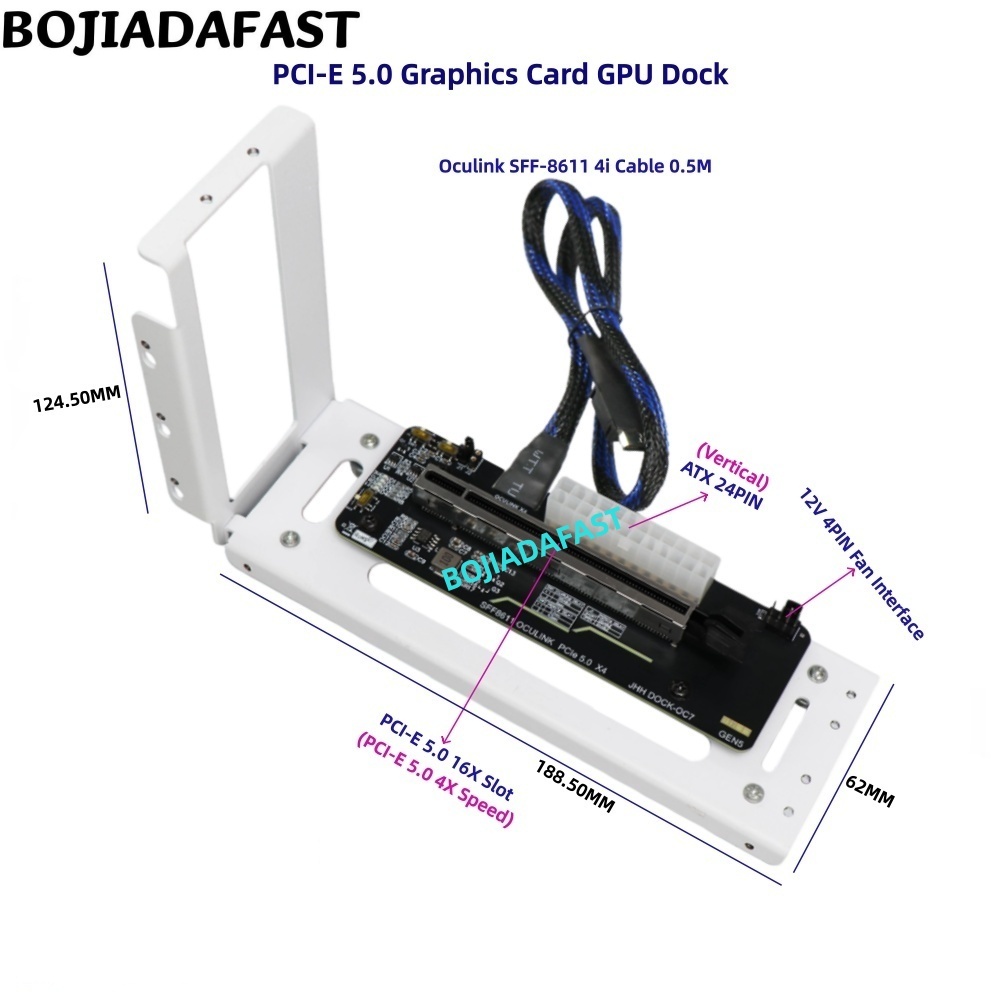Pcie 5.0 Gpu Riser Cable - PCI-E 5.0 16X GEN5 アダプターカード OcuLink