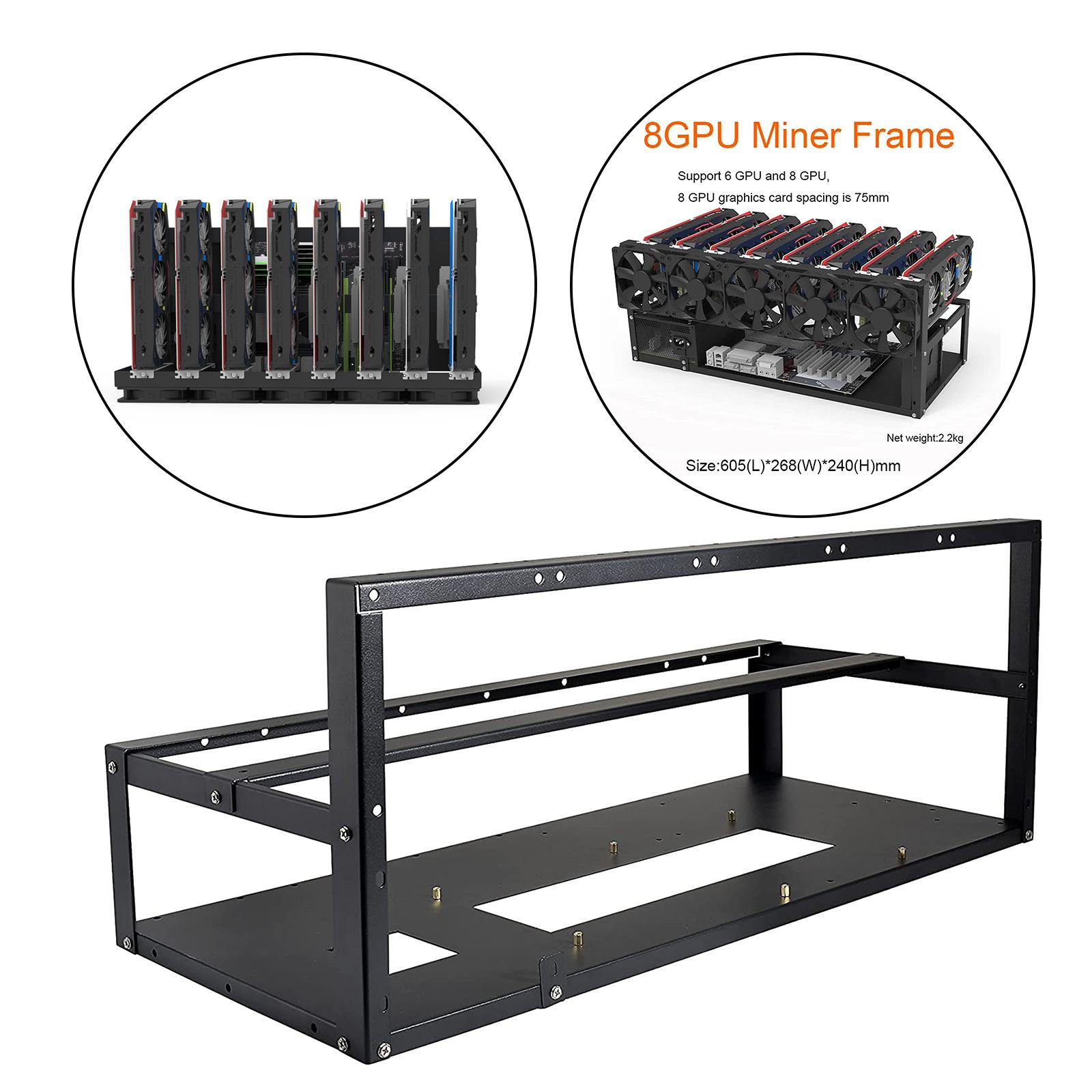 Gpu Mining Rig Frame 8 Gpu - 6/8 GPU マイニングリグフレームラックケースマイナーツールフレームのみ暗号通貨マイニング運用用カードホルダー
