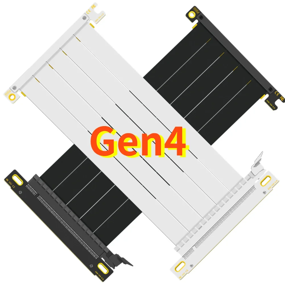 Itx Gpu Riser Pcie 4.0 16X - 逆グラフィックカード拡張ケーブル,黒と白,4.0x16〜x16,Gen4,柔軟性gpu