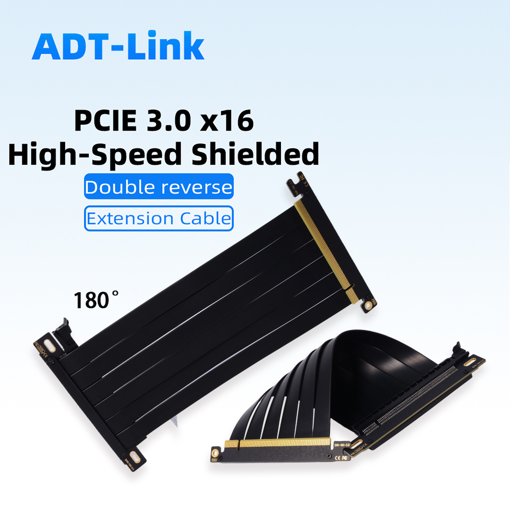 Pcie 5.0 Gpu Riser Cable - PCIE 3.0 X16 ライザーケーブル ダブルリバース 180