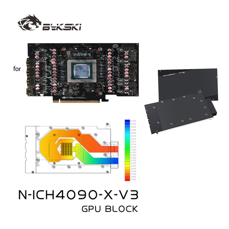 Rtx 4090 Water Block - Bykski N-ICH4090-X-V3 GPU ウォーターブロック Inno3D GeForce