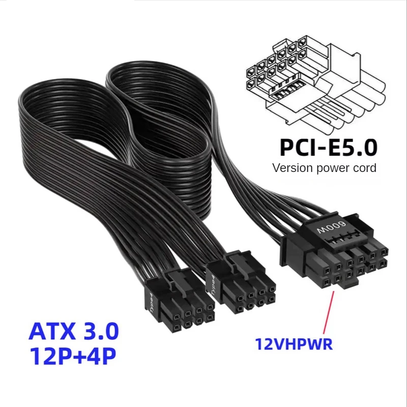 12VHPWR ATX3.0 PCI-E 5.0 電源モジュ - Dual 8Pin To 16Pin 12Vhpwr Cable のレビューと価格