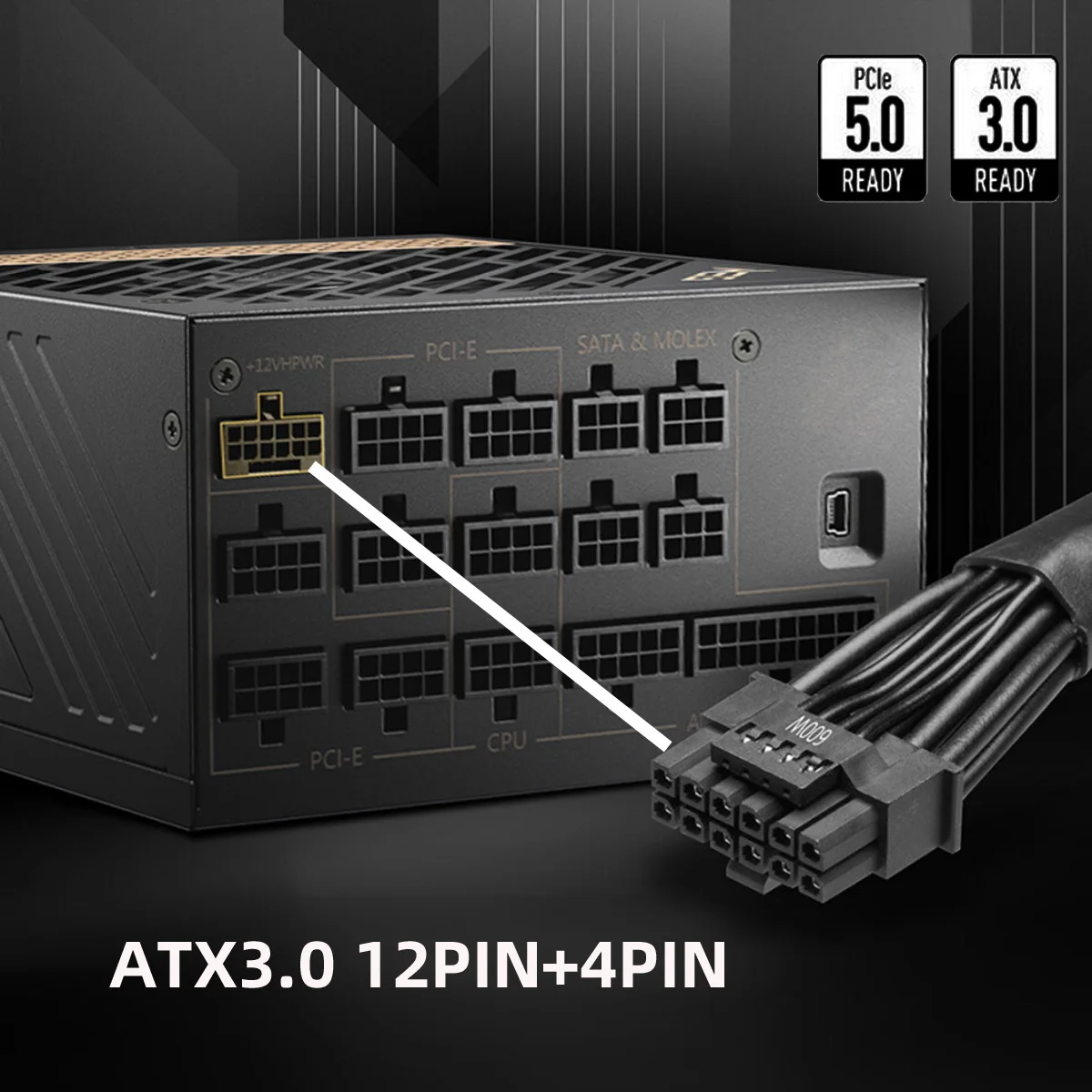 12VHPWR ATX3.0 PCI-E 5.0 電源モジュ - Dual 8Pin To 16Pin 12Vhpwr Cable のレビューと価格