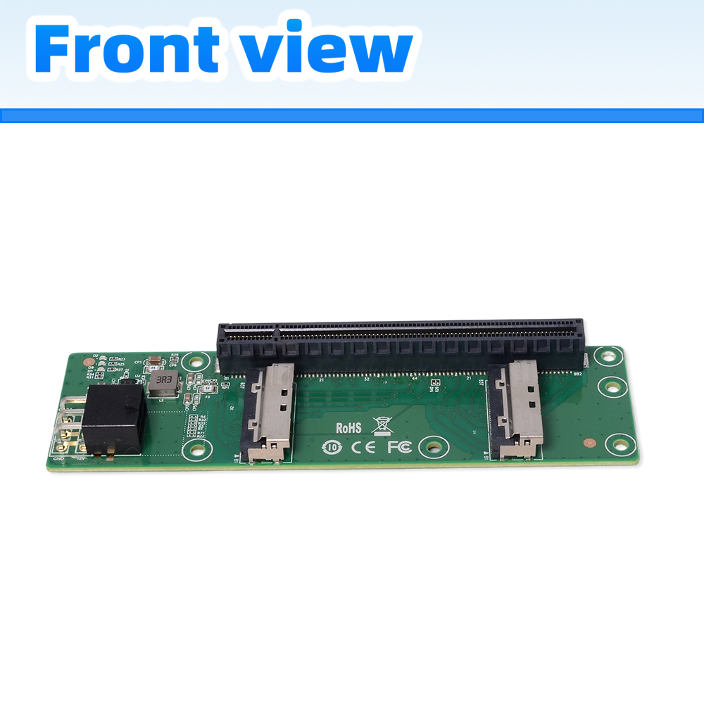 Speedier 2 x MCIO 8i to PCIe 1 - Pcie 5.0 Gpu Riser Cable のレビューと価格