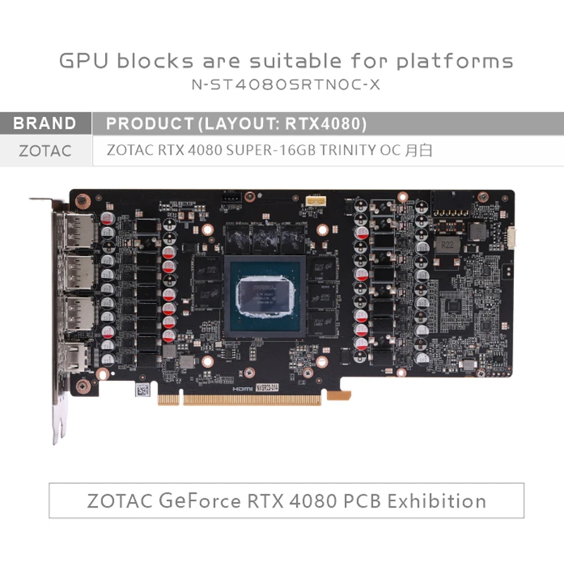 Bykski N-ST4080SRTNOC-X GPU ブロ - Rtx 4080 Super 16Gb のレビューと価格