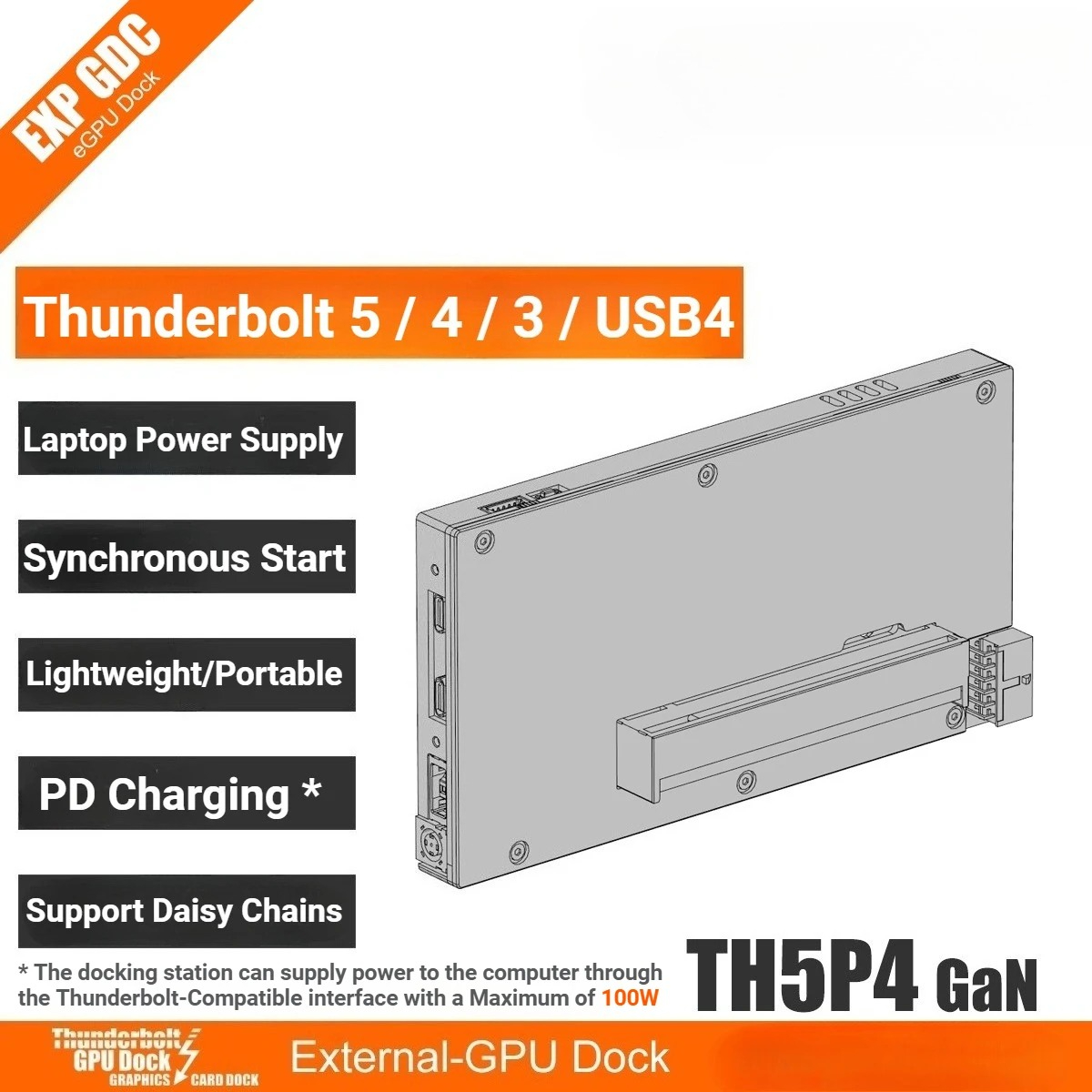 TH5P4GaN ノートパソコン用Thunderbolt 5 - Gpu External Dock Egpu Thunderbolt 4 のレビューと価格