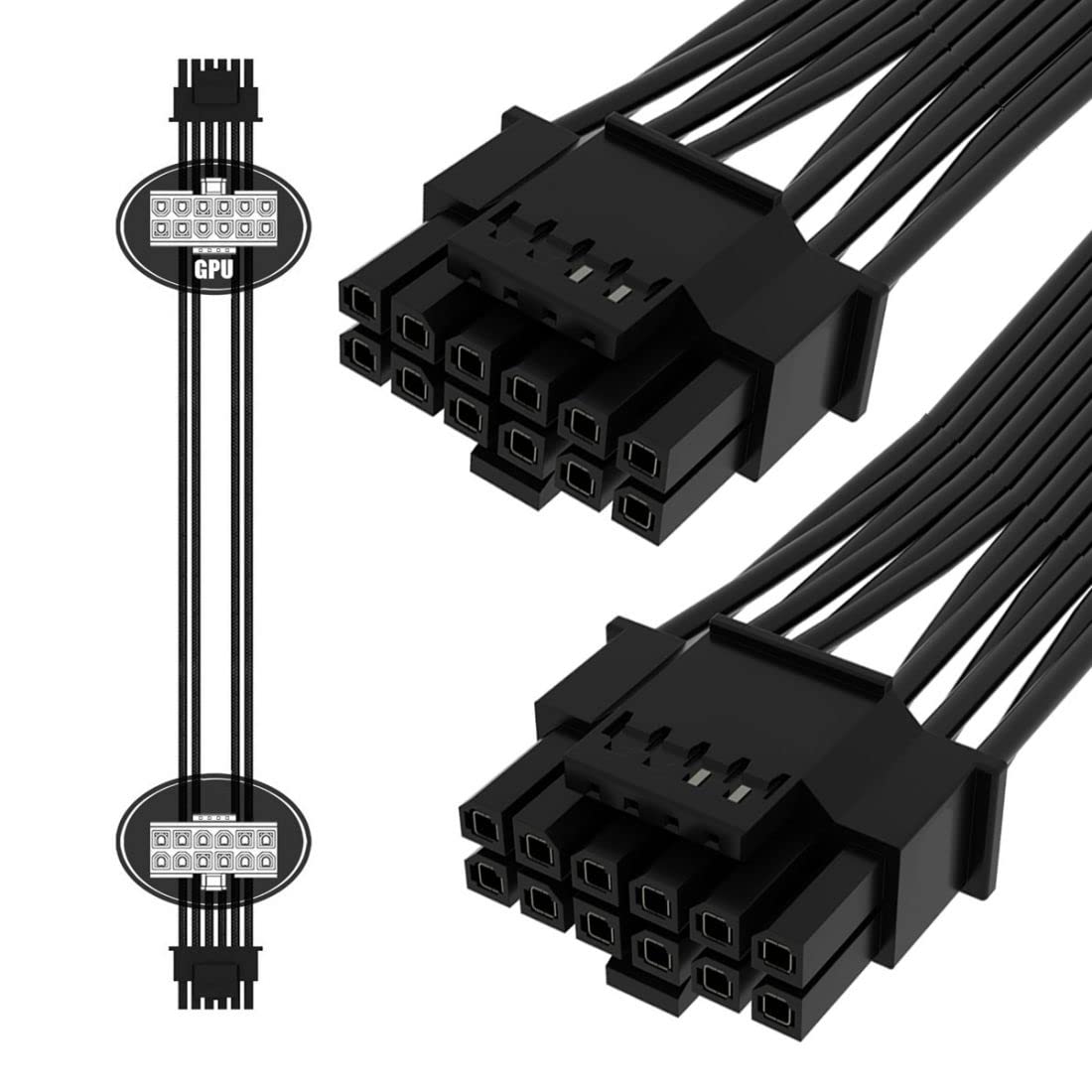 12VHPWR ATX3.0 PCI-E 5.0 電源モジュ - Dual 8Pin To 16Pin 12Vhpwr Cable のレビューと価格