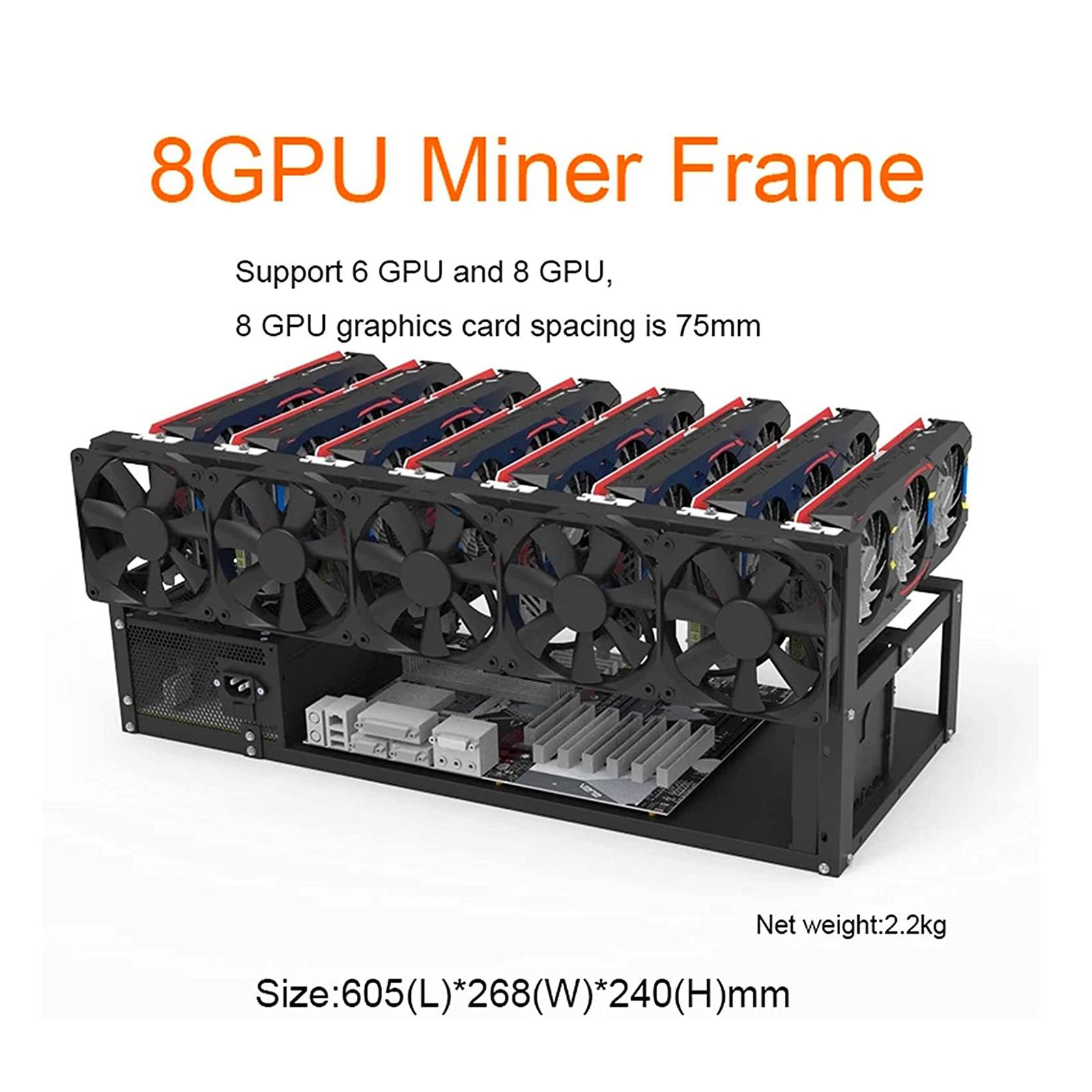 オープンフレームグラフィックスカードホルダースチールケース、 - Gpu Mining Rig Frame 8 Gpu のレビューと価格