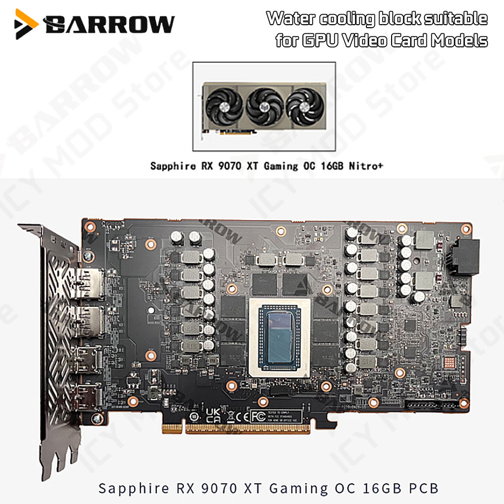 バロー グラフィックスカード 水冷ブロック SAPPHIRE - Rx 9070 16Gb のレビューと価格