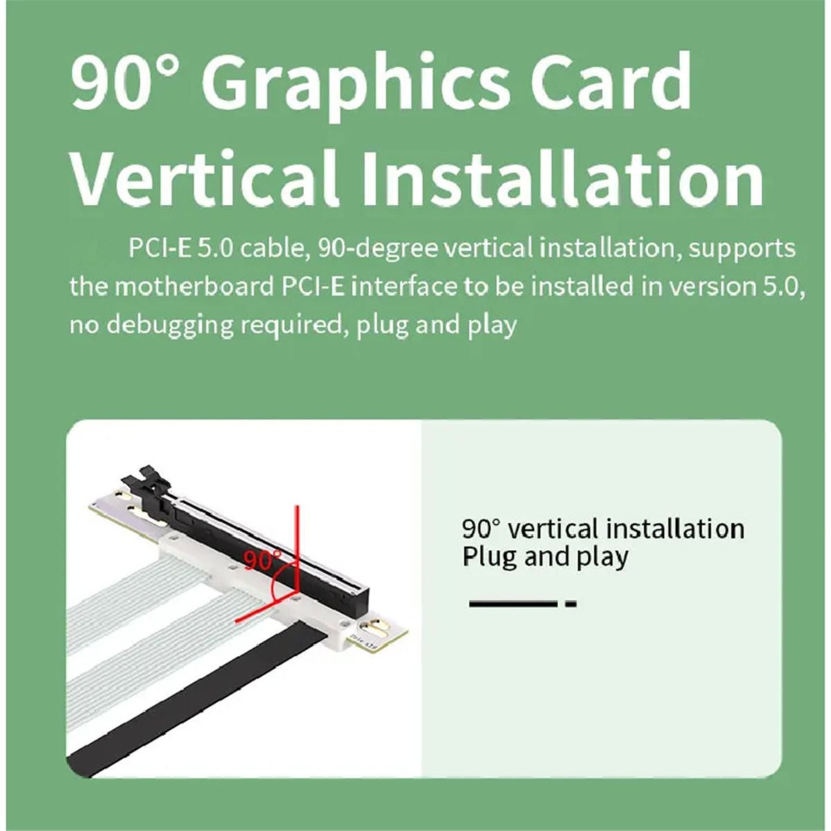 2026 NEW 20cm PCI-E 5.0 X16 ライ - Pcie 5.0 Gpu Riser Cable のレビューと価格