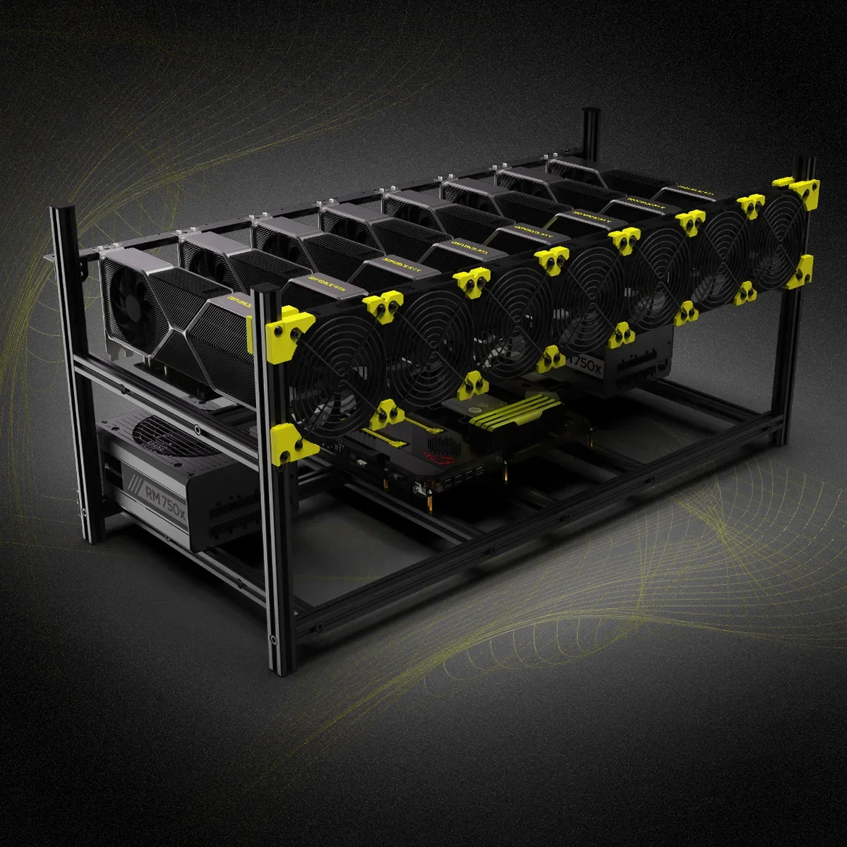 1個 8GPU グラフィックカード用 アルミ合金製マイニング - Gpu Mining Rig Frame 8 Gpu のレビューと価格