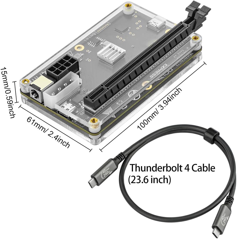 RGEEK 22Gbps eGPUドック PCIE3.0 X - Gpu External Dock Egpu Thunderbolt 4 のレビューと価格