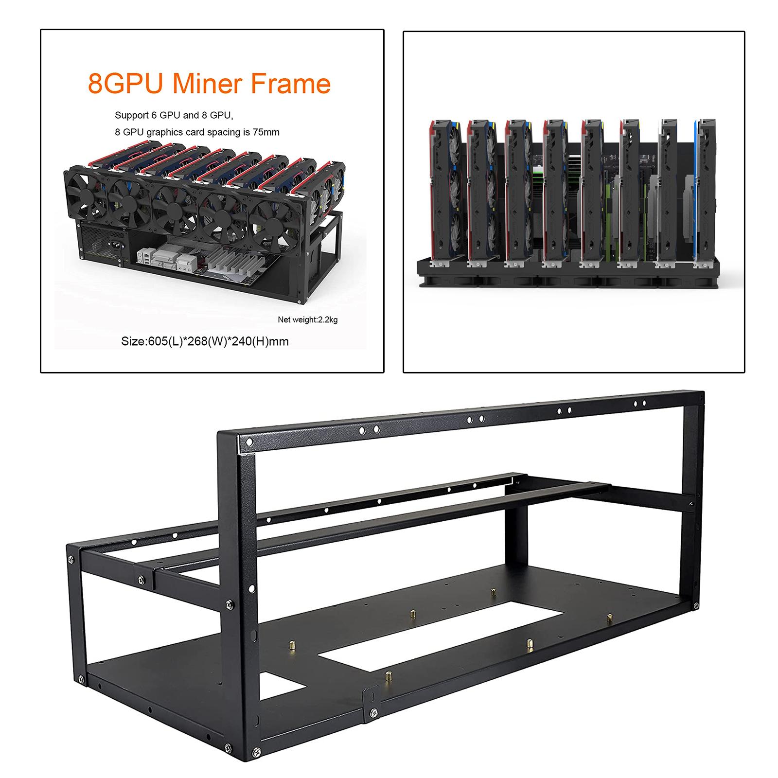 6/8 GPU マイニングリグフレームラックケースマイナーツ - Gpu Mining Rig Frame 8 Gpu のレビューと価格