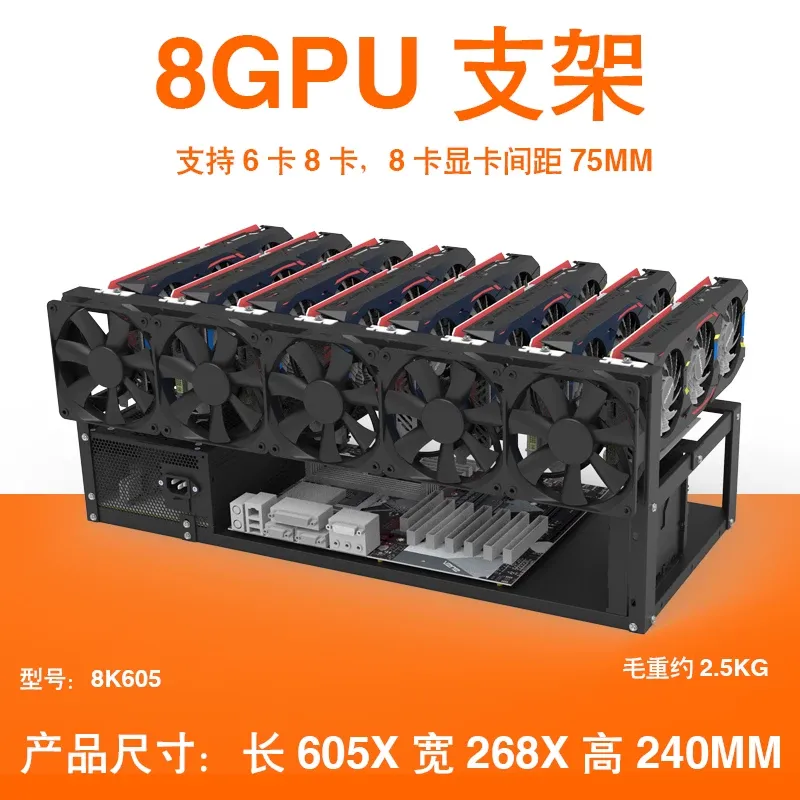 JMZグラフィックカードスタンドラック オープンエアマイニン - Gpu Mining Rig Frame 8 Gpu のレビューと価格