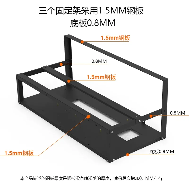 JMZグラフィックカードスタンドラック オープンエアマイニン - Gpu Mining Rig Frame 8 Gpu のレビューと価格