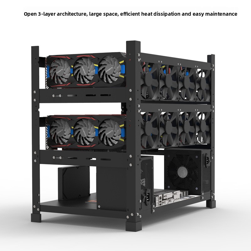 カスタムオープンフレームGPUケース デュアルレイヤー 6/ - Gpu Mining Rig Frame 8 Gpu のレビューと価格