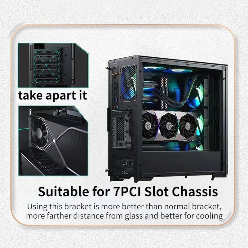 垂直GPUマウントブラケット PC組み立て用グラフィックカー - Pcie 5.0 Gpu Riser Cable のレビューと価格