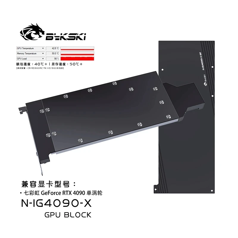 Bykski GPU ウォーターブロック カラフル iGam - Rtx 4090 Water Block のレビューと価格